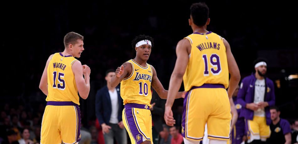 Moe Wagner, Jemerrio Jones et Jonathan Williams aux Los Angeles Lakers