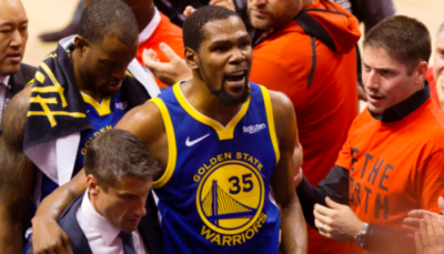 NBA – Kevin Durant tacle les Raptors