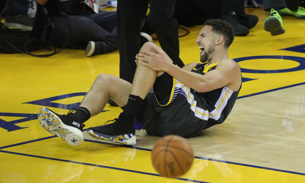 Klay Thompson blessé après sa chute contre les Raptors