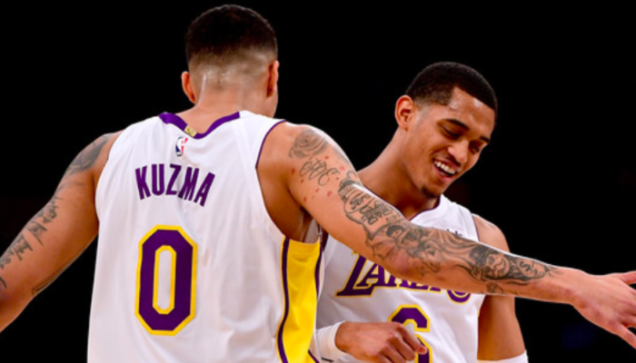 kyle kuzma jordan clarkson los angeles lakers