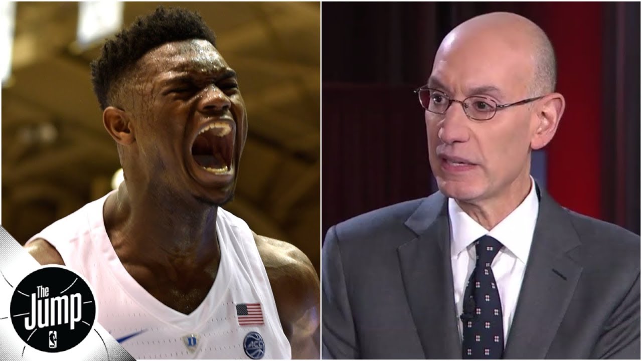 Zion Williamson et Adam Silver