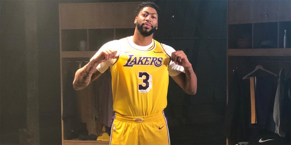 Anthony Davis a enfilé sa tenue des Lakers pour la première fois