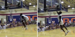 High School – Un lycéen sort un dunk hallucinant en plein match