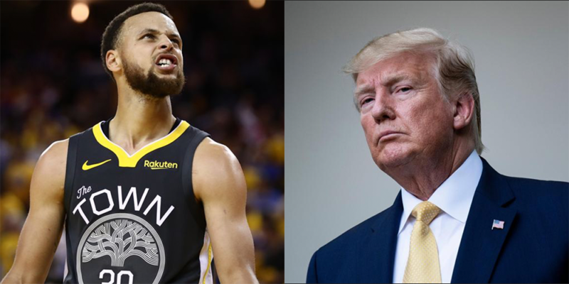 Stephen Curry et Donald Trump