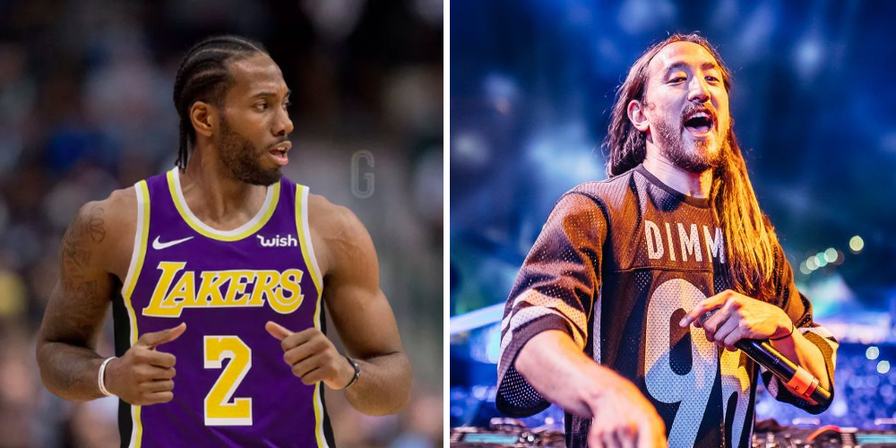 Steve Aoki Kawhi Leonard promesses lakers