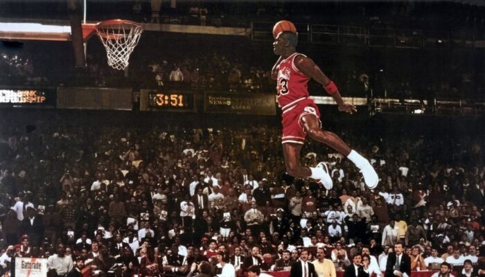 Michael Jordan lors du Dunk Contest 1985
