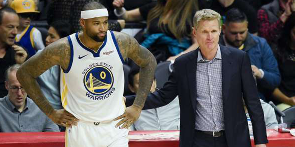 DeMarcus Cousins et Steve Kerr