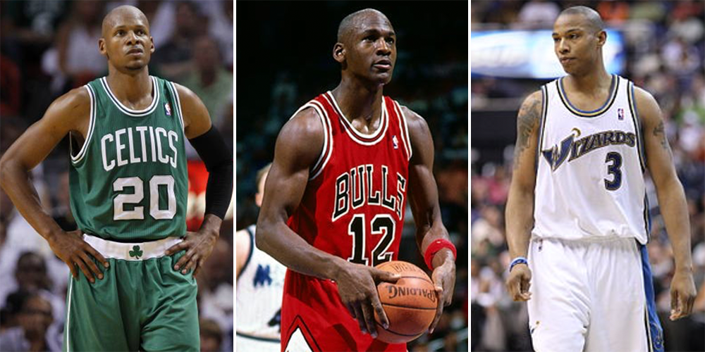 Ray Allen, Michael Jordan et Caron Butler