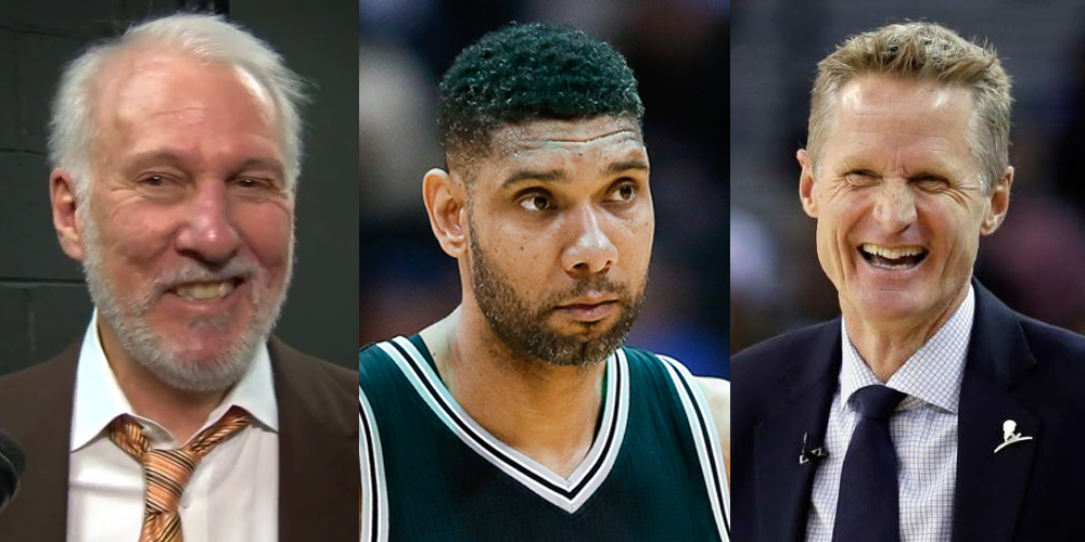 Tim Duncan Gregg Popovich Steve Kerr