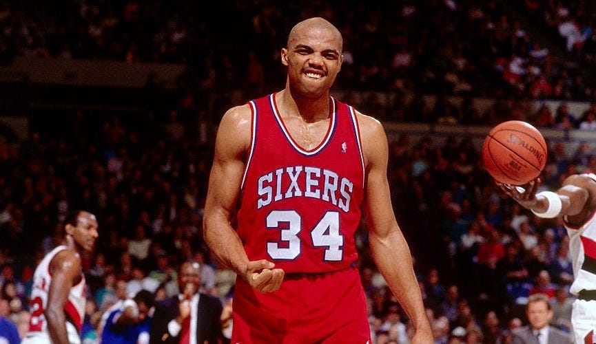 charles barkley sous le maillot des 76ers