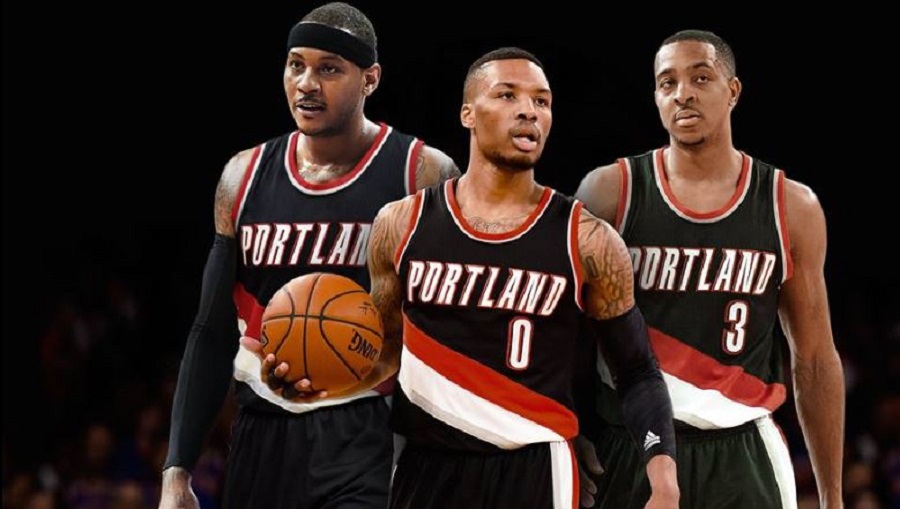 big three portland lillard carmelo anthony mcollum