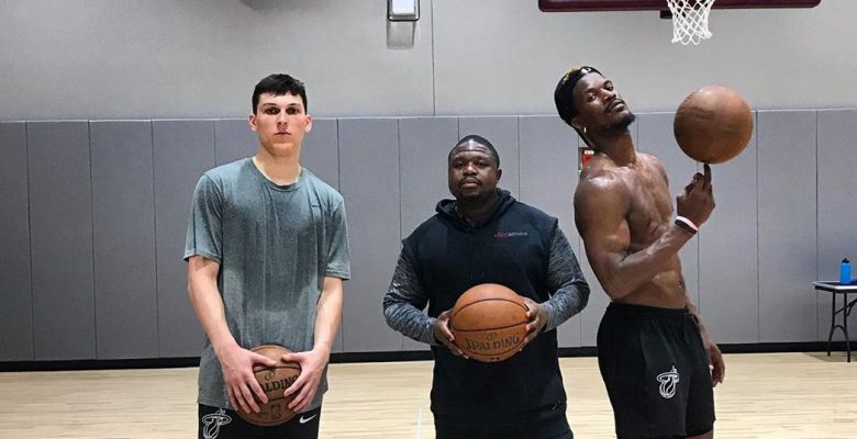 Tyler Herro et Jimmy Butler à l'entrainement