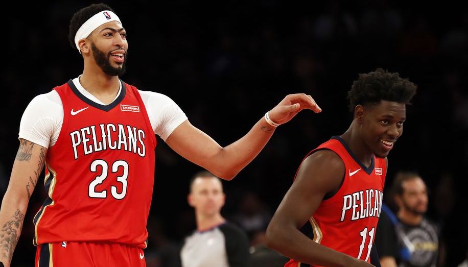 jrue holiday et anthony davis sous le maillot des pelicans