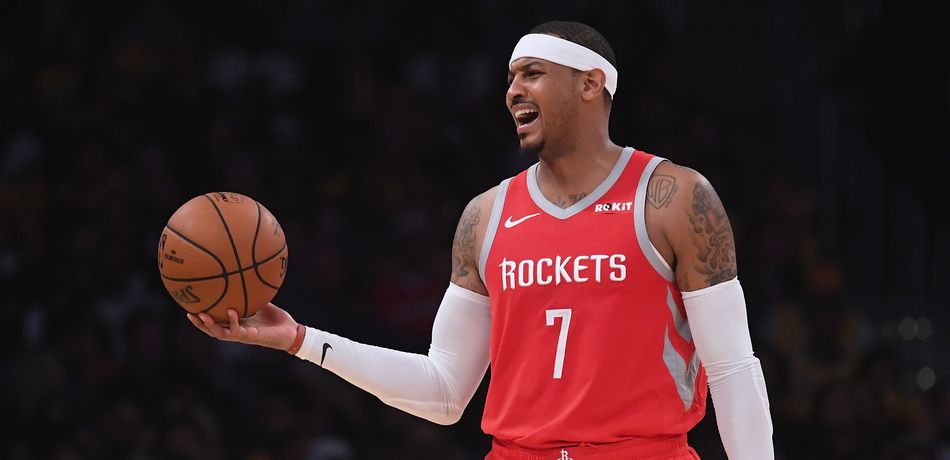 carmelo anthony sous le maillot des rockets