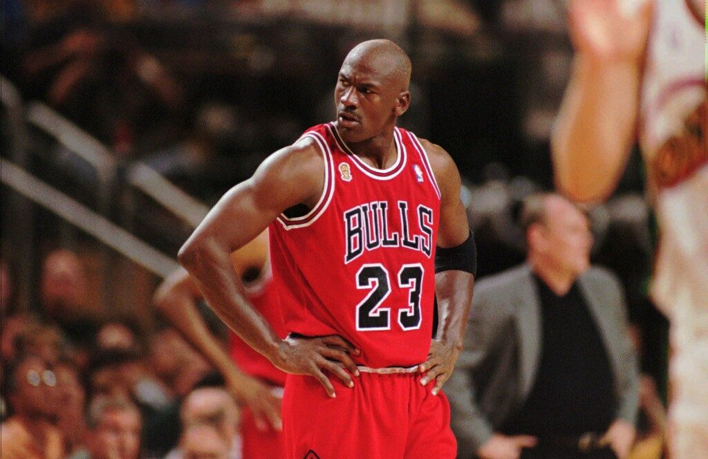 michael jordan sous le maillot des bulls