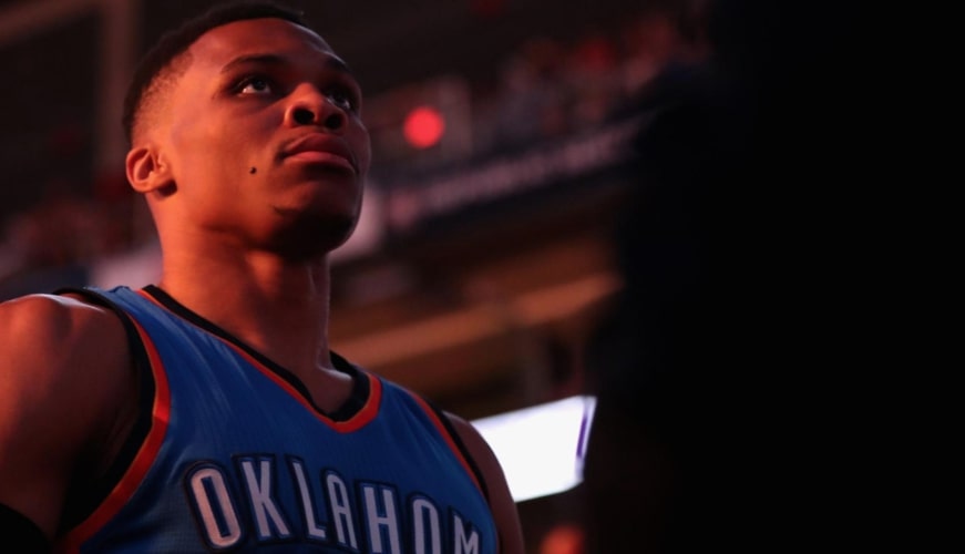 russell westbrook sous le maillot du Thunder