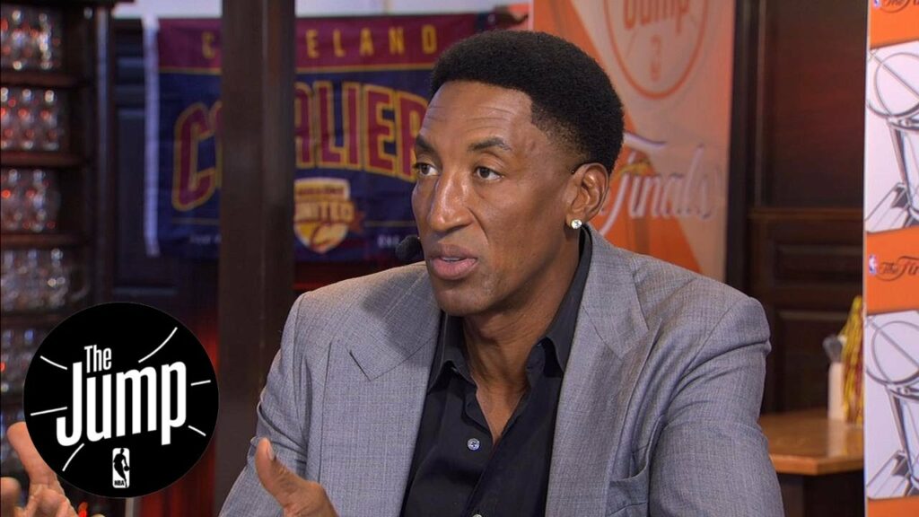 scottie pippen sur le plateau de the jump