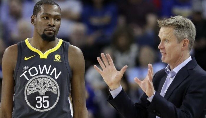 Steve kerr Kevin Durant blessure