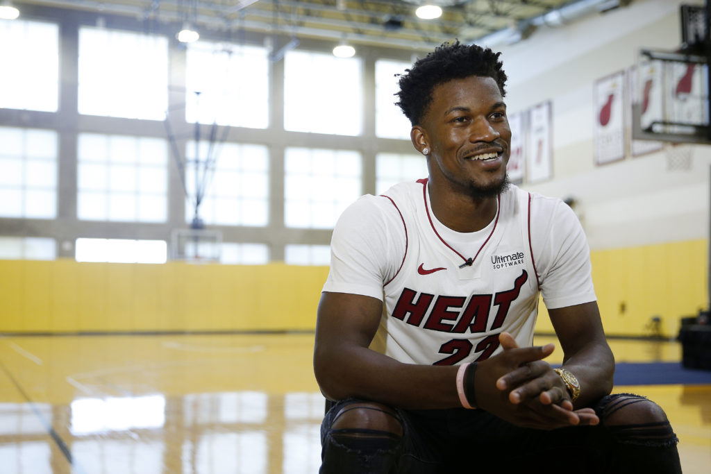 Jimmy Butler avec le maillot du Miami Heat