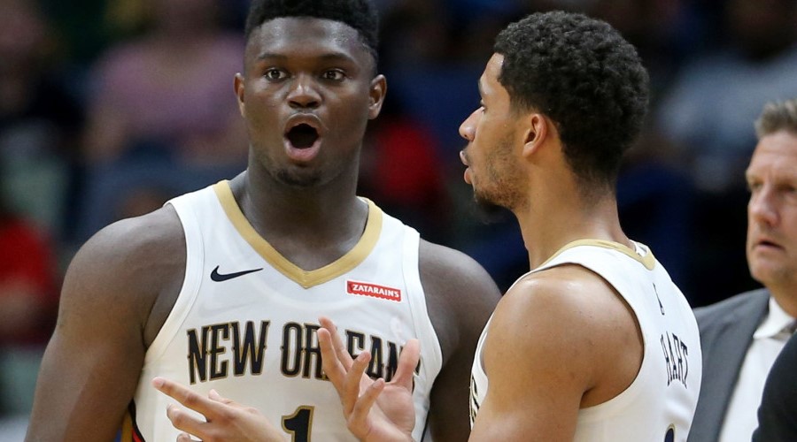 josh hart high five zion williamson