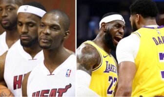 NBA – LeBron pointe la différence entre le Big Three du Heat et son duo avec Davis LeBron Wade Bosh Davis