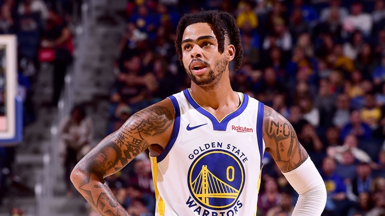 D'Angelo Russell sous le maillot des Golden State Warriors