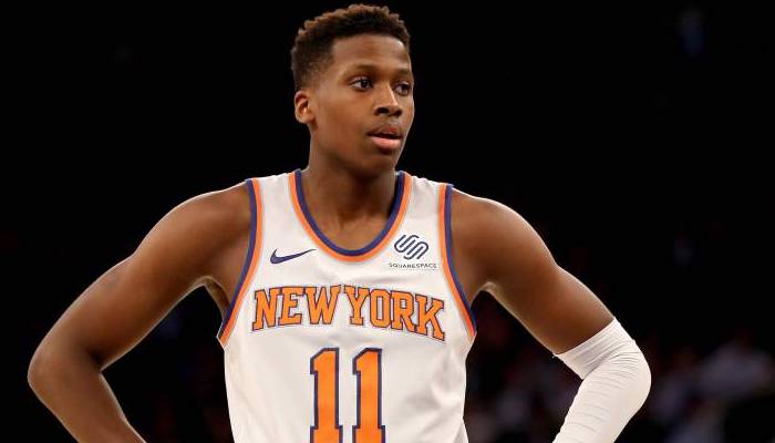 Frank Ntilikina sous le maillot des Knicks