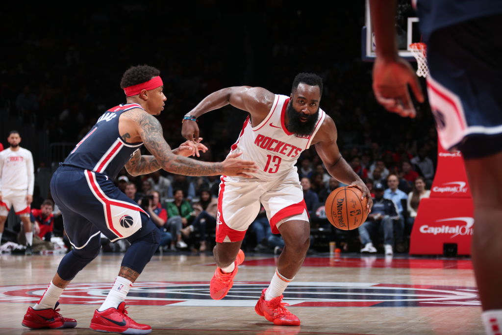 James Harden et Isaiah Thomas durant Rockets vs Wizards