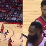 NBA – James Harden se tape la tête avec le ballon, Josh Hart se moque