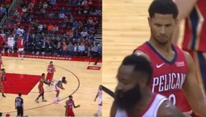 NBA – James Harden se tape la tête avec le ballon, Josh Hart se moque