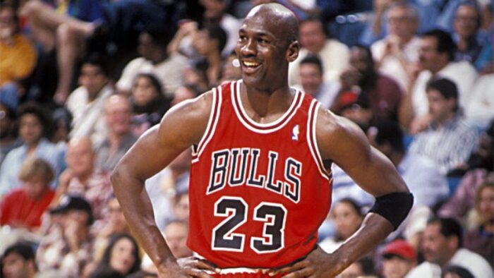 Michael Jordan sous le maillot des Chicago Bulls