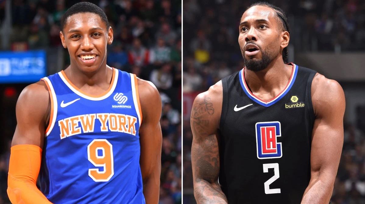 RJ Barrett des Knicks et Kawhi Leonard des Clippers