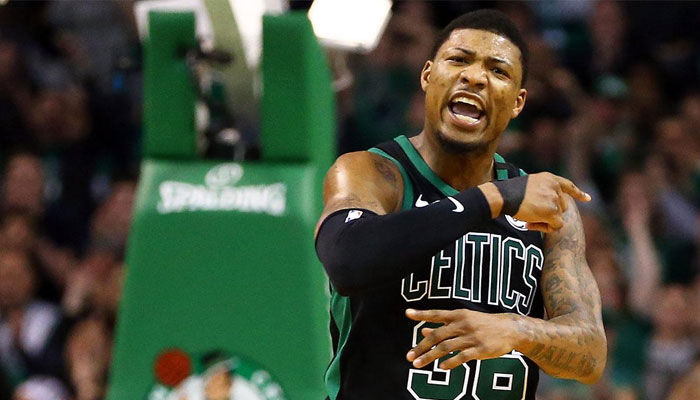 Marcus Smart des Boston Celtics énervé