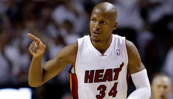 Ray Allen durant un match avec le Miami Heat