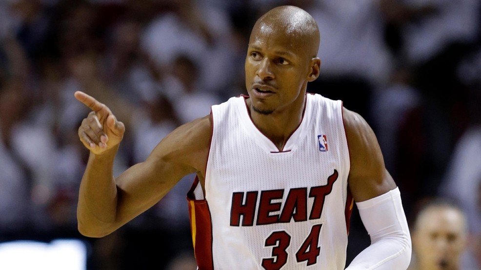 Ray Allen durant un match avec le Miami Heat