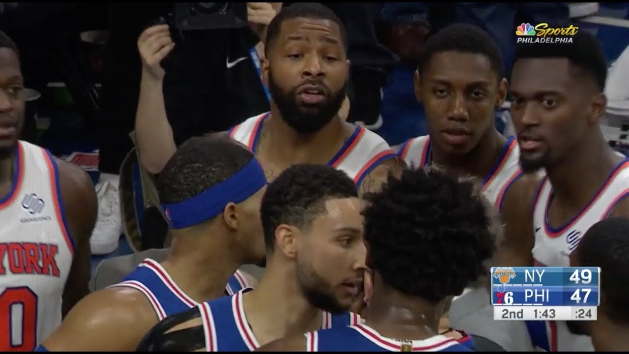 Début d’échauffourée entre Marcus Morris et Joel Embiid