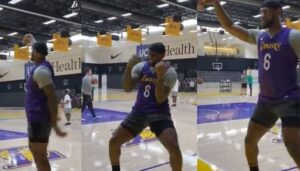 NBA – LeBron James comme un enfant à l&rsquo;entraînement des Lakers