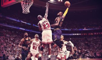 NBA – Les 5 plus gros cartons individuels all-time de chaque franchise : conférence Est Michael Jordan et LeBron James au duel durant un Bulls vs Cavs fictif