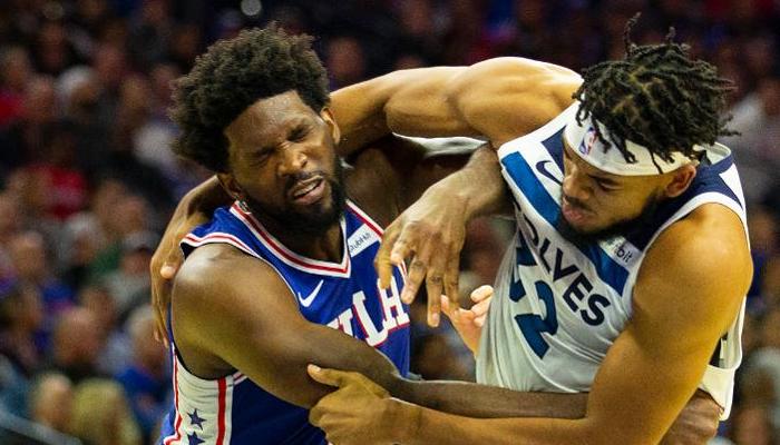 Bagarre entre Joel Embiid et Karl-Anthony Towns