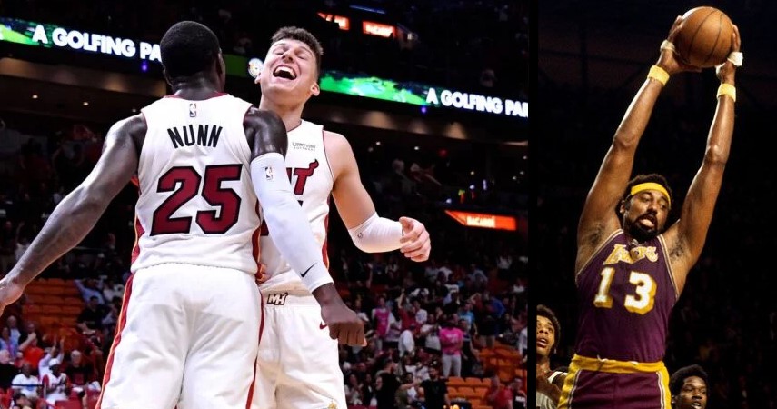 Tyler Herro, Kendrick Nunn du Heat et Wilt Chamberlain