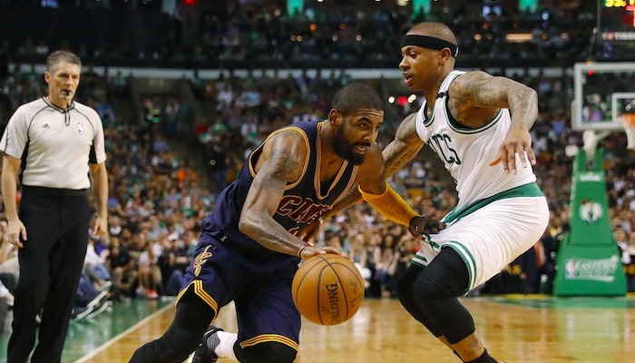 défense de Isaiah Thomas face à Kyrie Irving