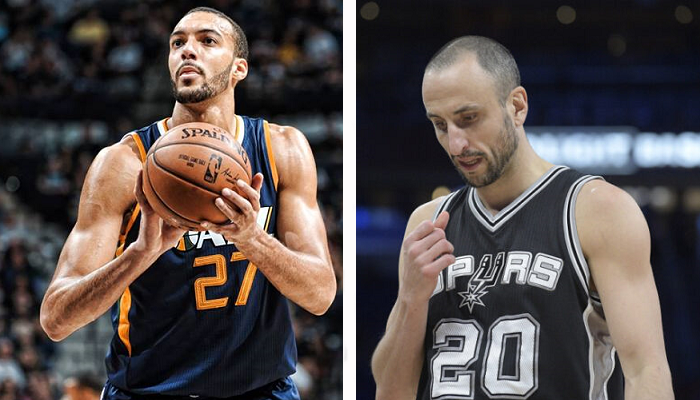 Rudy Gobert et Manu Ginobili