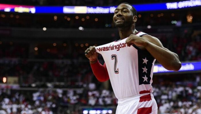 John Wall célébrant un panier