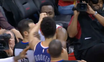 NBA – Le ton monte entre James Harden et Devin Booker ! Bousculade entre James Harden et Devin Booker lors du match Rockets contre Suns