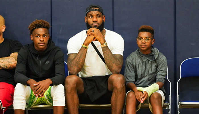 Bronny, LeBron et Bryce James