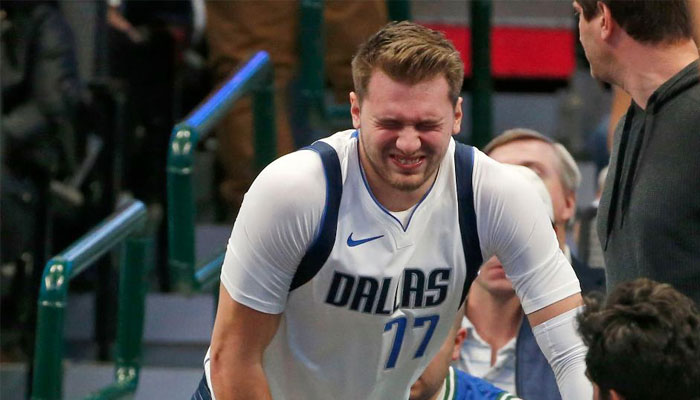 Luka Doncic est sorti sur blessure hier face au Heat