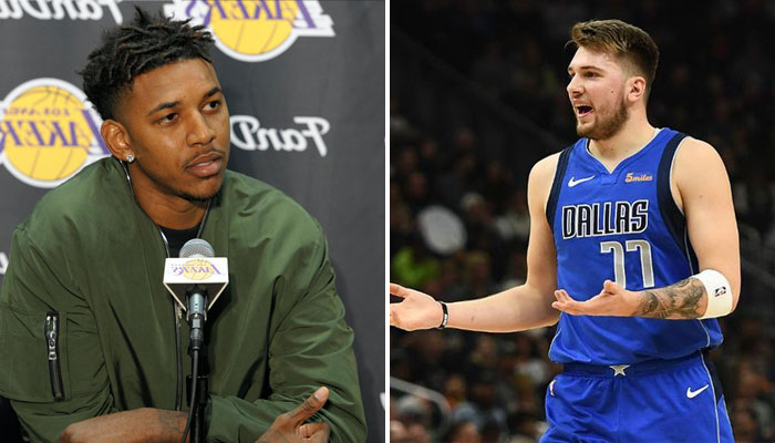 Nick Young tacle Luka Doncic