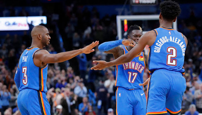 Chris Paul, Shai Gilgeous-Alexander et Dennis Schröder