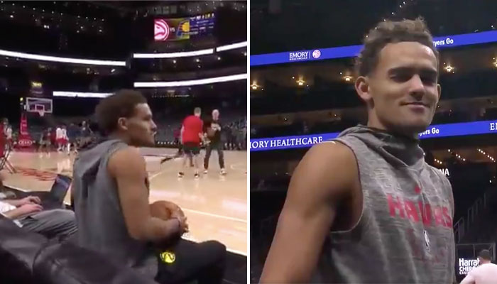 Trae Young réussit un tir totalement insolent à l'entraînement