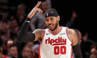 NBA – Carmelo Anthony possède encore un souhait avec les Knicks Carmelo Anthony célèbre un action